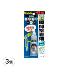 3M Scotch 膠狀瞬間接著劑 多用途 強力 速乾, 3瓶