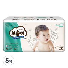 보솜이 리얼코튼 오가니크 밴드형 기저귀, 중형(M), 210매