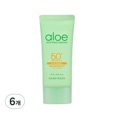 홀리카홀리카 알로에 워터프루프 선크림 SPF 50+ PA++++, 70ml, 6개