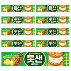 LOTTE 樂天 夾心餅乾 鳳梨口味, 105g, 9盒
