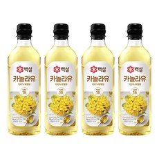 백설 카놀라유, 900ml, 4개