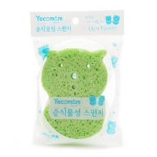 예꼬맘 목욕 스펀지 캐릭터 랜덤, 그린, 1개