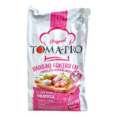 TOMA-PRO 優格 成幼貓 化毛高纖配方 乾飼料, 雞肉 + 米, 13.6kg, 1袋