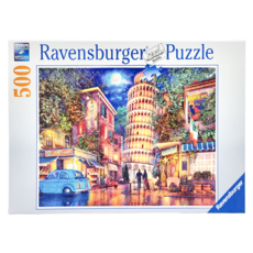Ravensburger 維寶 德國拼圖 比薩斜塔夜景 500片, 比薩夜晚, 1盒