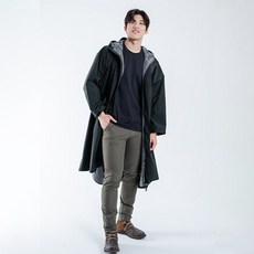 LIBERO 露營戶外雨衣Los Rain斗篷雨衣, 黑色, 1件