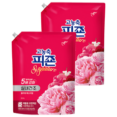 피죤 고농축 실내건조 시그니처 섬유유연제 플라워 페스티벌 리필, 2.3L, 2개