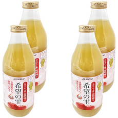 JA 青森農協 希望的雫蘋果汁, 1L, 4瓶