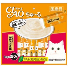 이나바 고양이 챠오 츄르 20P, 닭가슴살 + 해산물 혼합맛 14g 20P (SC-128), 280g, 1개