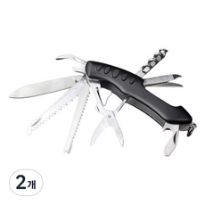 Dr.Tools 다용도 가정용 생활 공구 13 in 1 맥가이버칼 블랙, 2개