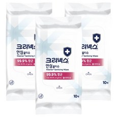 크리넥스 안심 물티슈 휴대형, 10매, 3개