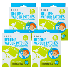 BEGGI Bedtime Vapour Patches 通鼻貼, 天然成分, 16貼, 4盒, 6個月以上