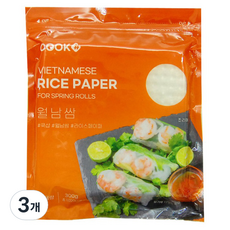 월남쌈 라이스페이퍼 사각, 300g, 3개 300g, 3개