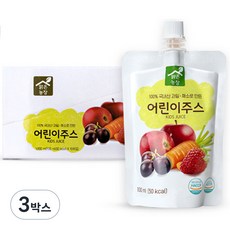 맑은농장 어린이주스 100ml, 사과 + 딸기 + 당근 + 포도 혼합맛, 3개, 1000ml