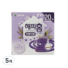 해피홈 모기향S 라벤더향 20p, 260g, 5개