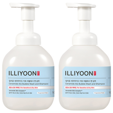 일리윤 세라마이드 아토 버블워시 앤 샴푸 바디워시 무향, 400ml, 2개 400ml, 2개