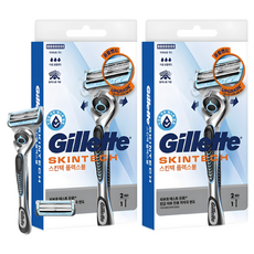 Gillette 吉列 2024 Skin Tech手動刮鬍刀+替換刀片, 2組