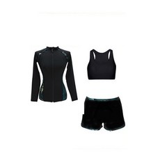 泳衣三件組, 成人女士泳衣 (外套、裹胸泳衣、泳褲), 3XL, 女款