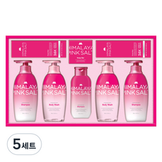 LG 生活健康 喜馬拉雅山粉紅鹽沐浴禮盒 玫瑰版+購物袋, 5組