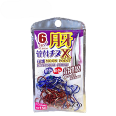 KONA 月牙 Moon Point 超銳利 三角牙尖 倒鉤 雙色鉤 魚鈎 釣魚 路亞 磯釣 6號, 1個, 6