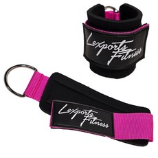 Lexports Fitness 勵動風潮 重量訓練 腳踝綁帶Set, 專業級, 2個/組, 蜜桃粉, 1組