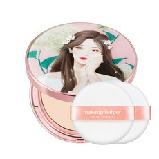 메이크업헬퍼 아트 팩트 오리지널 프로피니쉬 25g 스위트소피아 + 전용 퍼프 세트, 22호 누드베이지, 1개 22호 누드베이지, 1세트