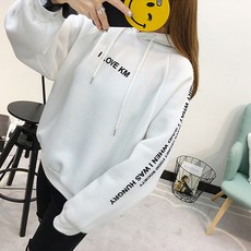 LOVE 사이드 레터링 출산웨어 임산부 후드티