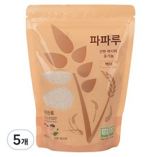 파파루 간편레시피 유기농쌀 백미 중간입자 400g, 5개