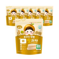 퓨어잇 떡뻥 쌀과자 30g, 쌀 + 배 혼합맛, 6개