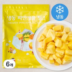 파인애플 청크 (냉동), 1kg, 6개