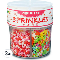 내츄럴팩토리 스프링클 러블리 미니 4종 세트, 48g, 3개