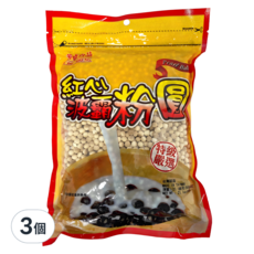 CHI-SHENG 耆盛食品 紅心波霸粉圓, 3個, 1個裝, 600g