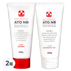 ATO NB 嬰兒保濕乳液+舒緩凝膠套裝, 160g, 2組