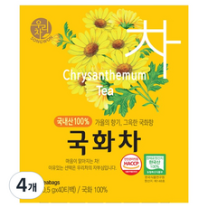 우리차 국화차 티백, 500mg, 40개입, 4개