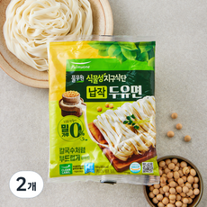 풀무원 식물성 지구식단 납작 두유면, 150g, 2개 150g, 2개