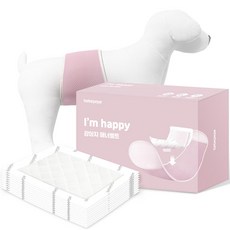 베베페페 강아지 아임해피 리필용 기저귀 10p + 매너벨트 핑크 세트, 대형, 10개입, 1세트