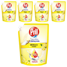 Pril 淨麗 小蘇打高效洗碗精檸檬 補充包 1000ml, 1L, 5包