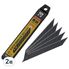 SDI 手牌 黑銳30度小美工刀片 K361C 2組裝，合金鋼材質，30度角設計，精準裁切, 2組, 30度