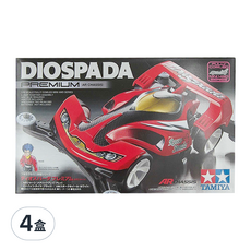 TAMIYA 田宮 四驅車 神劍號 AR底盤 PREMIUM, 紅色, 4盒