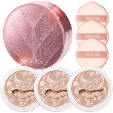 에이지투웨니스 뉴오리지널 트윙클 에디션 에센스 커버 팩트 케이스 + 리필 12.5g x 3p, 핑크베이지21호, 1개