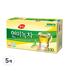 동서 현미녹차 티백, 1.5g, 100개입, 5개
