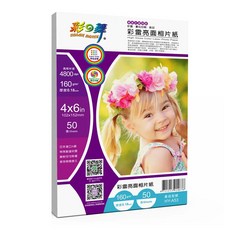 COLOR DANCE 彩之舞 雷射高亮面相片紙 HY-A53, 4 x 6英寸(102 x 152mm x 厚度0.18mm), 50張