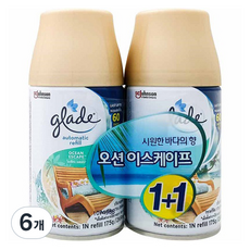 그레이드 자동분사 방향제 오션 오아시스 리필, 538ml, 6개