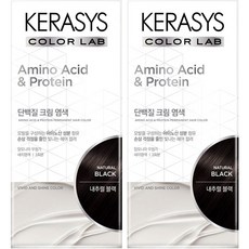 케라시스 단백질 크림 염모제 120g, 내추럴블랙, 2개