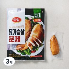 하림 닭가슴살 훈제, 100g, 8개입, 3개 800g, 3개