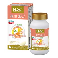 永信藥品 HAC 維生素C1000緩釋錠, 含1000毫克維生素C與100毫克膠原蛋白, 60錠, 8小時長效釋放, 60顆, 1罐