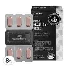 Haroutine 脂質體紅蔘膠囊Alpha 27g, 30顆, 8個