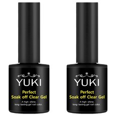 Yuki Perfect Soak Off Clear Gel 10g, 單色, 2個