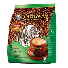 OLDTOWN WHITE COFFEE 舊街場白咖啡 3合1榛果味白咖啡, 15條裝，經典白咖啡融入榛果香味, 35g, 15包, 1袋