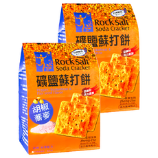 正哲生技 礦鹽蘇打餅, 胡椒蕎麥口味, 亞麻籽活力添加, 380g, 2包
