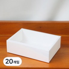 슬리브 박스 직사각, 화이트, 20개 화이트, 20개입